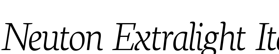 Neuton Extralight Italic cкачати шрифт безкоштовно